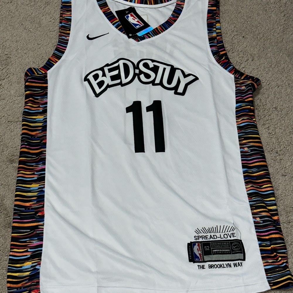 Nike Kyrie Irving Brooklyn Nets Bedstuy city edition jersey 56 XL NWT